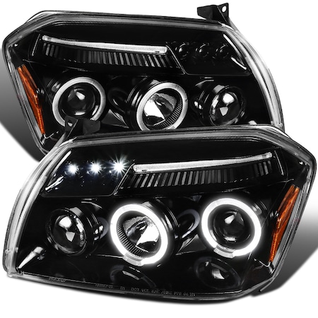 Spec-D Tuning 05-07 Dodge Magnum Projector Headlight Glossy Black 2LHP-MAG05BK-TM